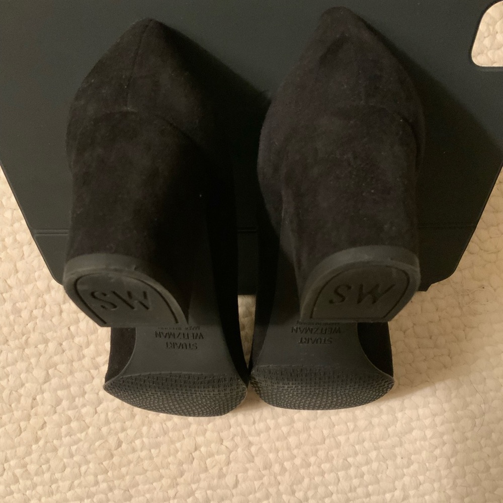 Stuart Weitzman Suede Block Heel Shoes Size: 6.5 - image 4